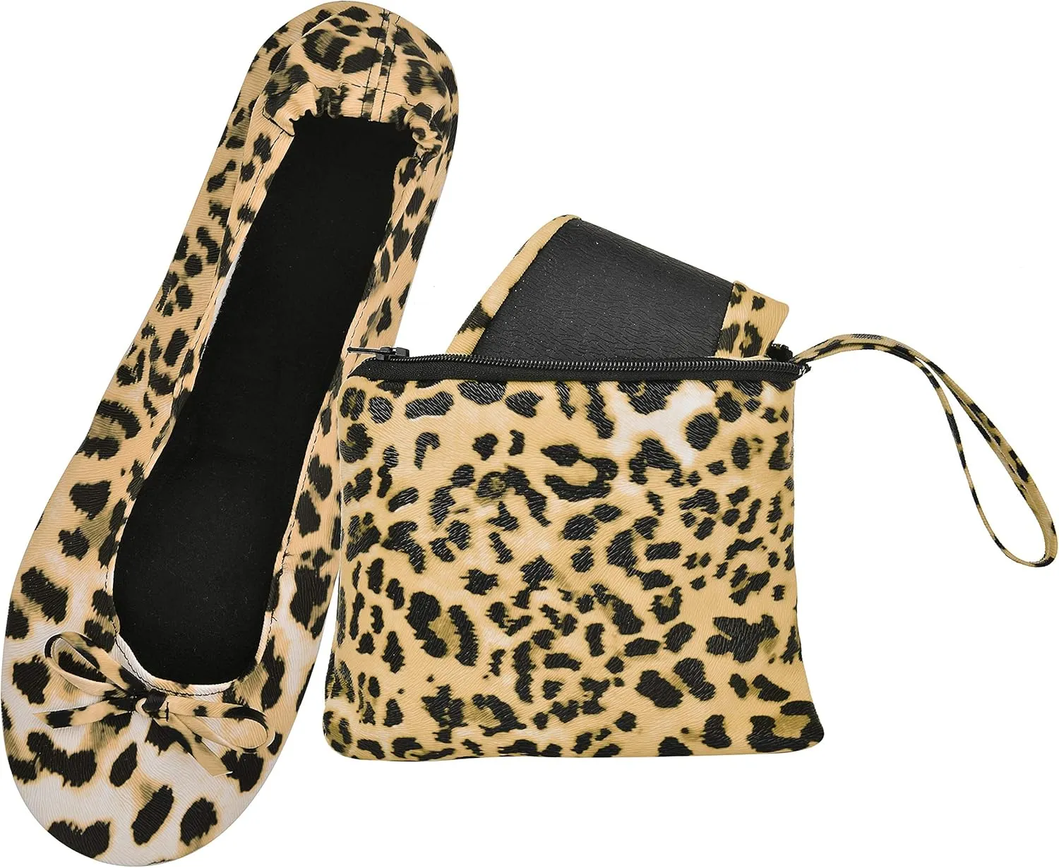 Women's Portable Foldable Ballet Flats Shoes Roll Up Slippers for Travel