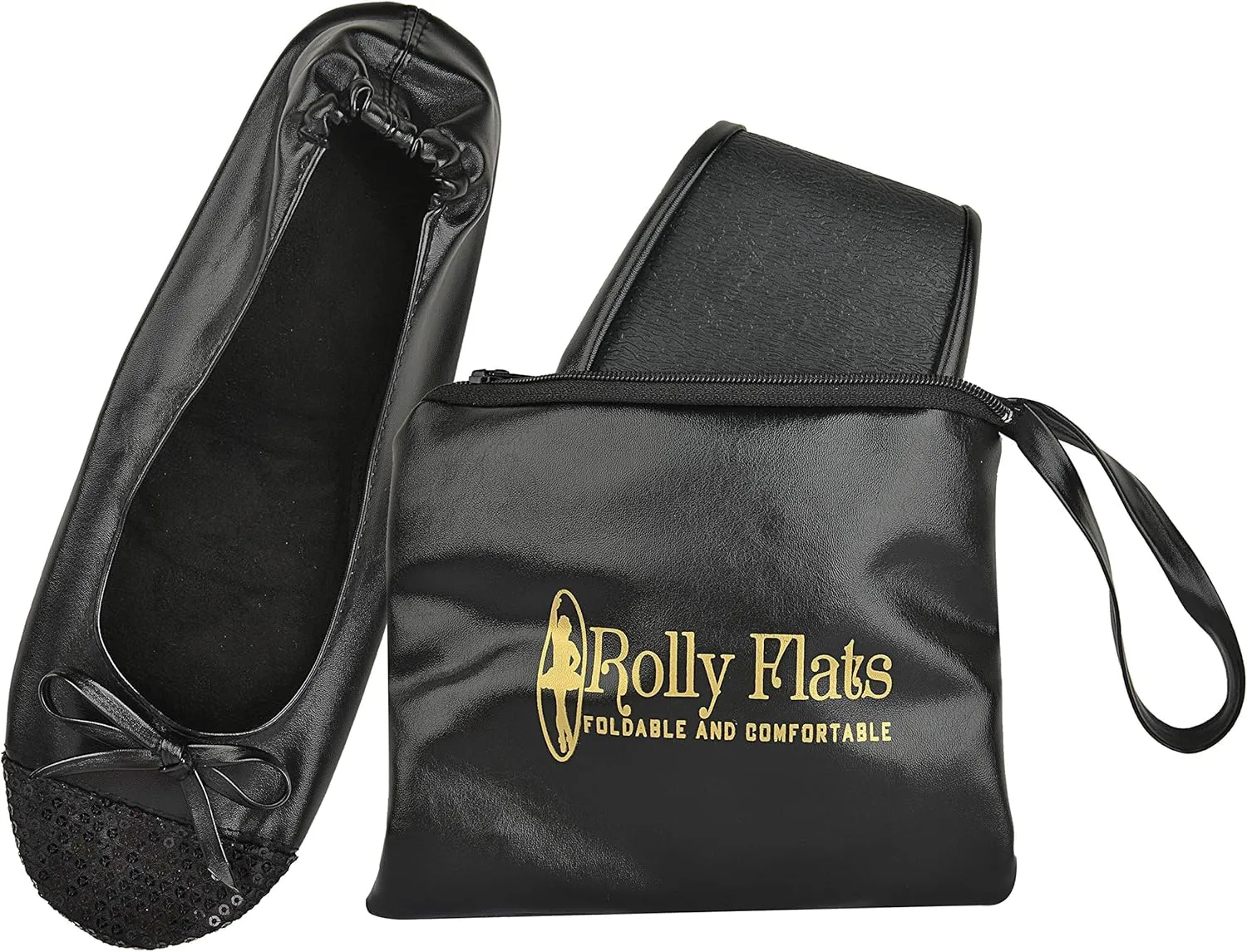Women's Portable Foldable Ballet Flats Shoes Roll Up Slippers for Travel