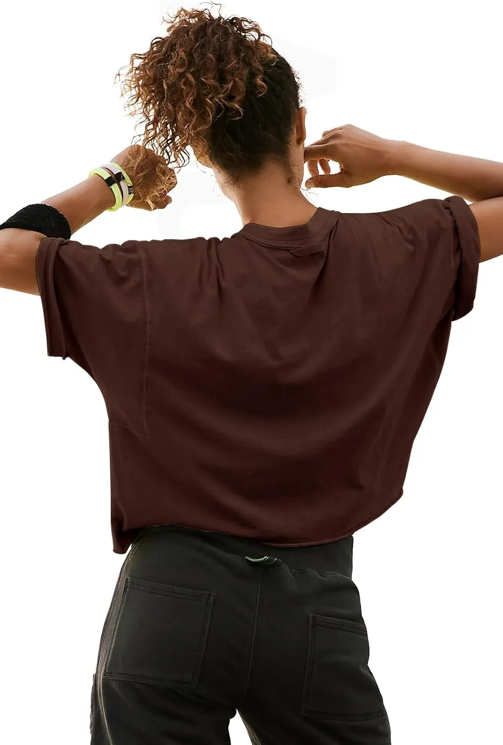 Women's Summer Short Sleeve Crop Tops Casual Basic Cotton Athletic Yoga Running T-Shirts