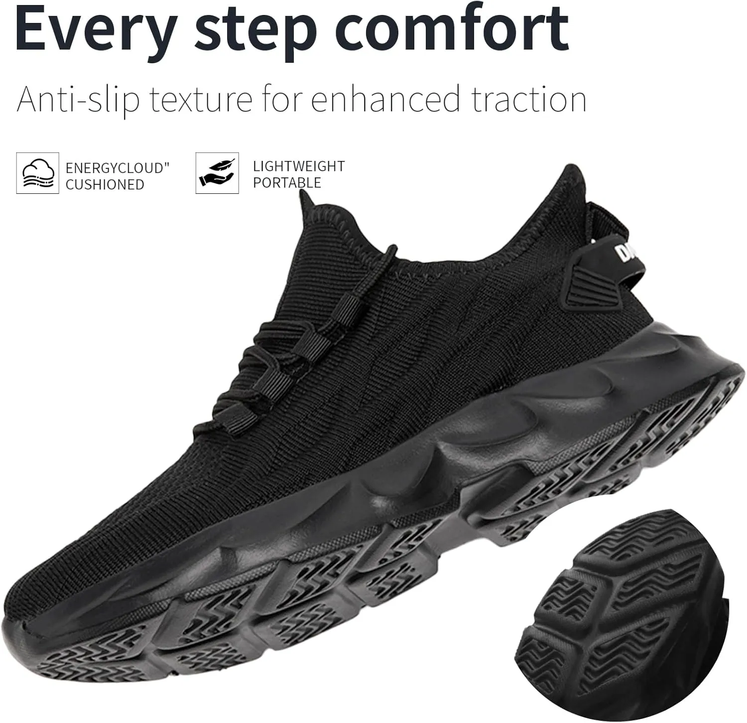 Womens Tennis Slip On Running Shoes Breathable Sneakers Athletic Lightweight Gym Sports Walking Shoes