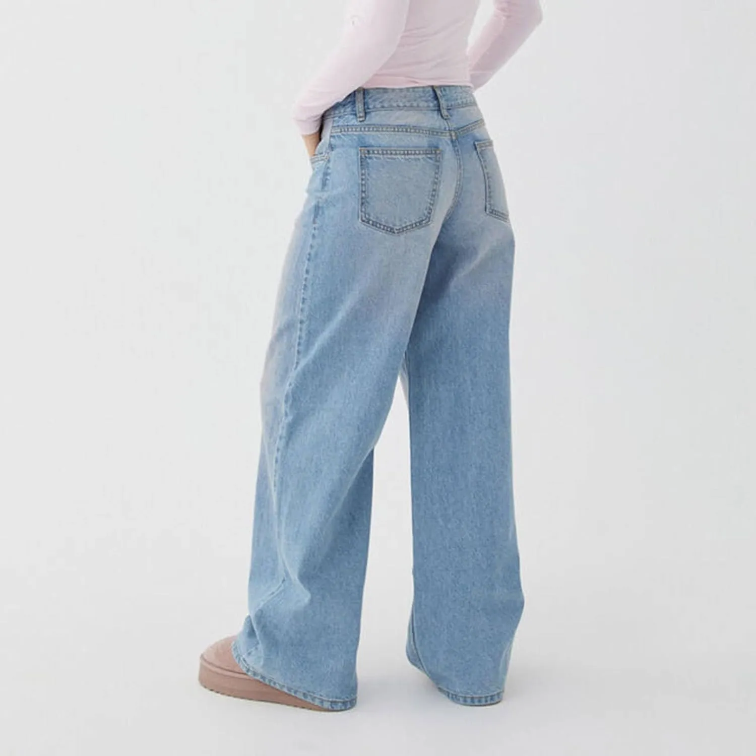 Women's Y2K Baggy Jeans Trendy Low Rise Jeans Casual Straight Leg Jeans Loose Boyfriend Denim Pants Fall Outfits
