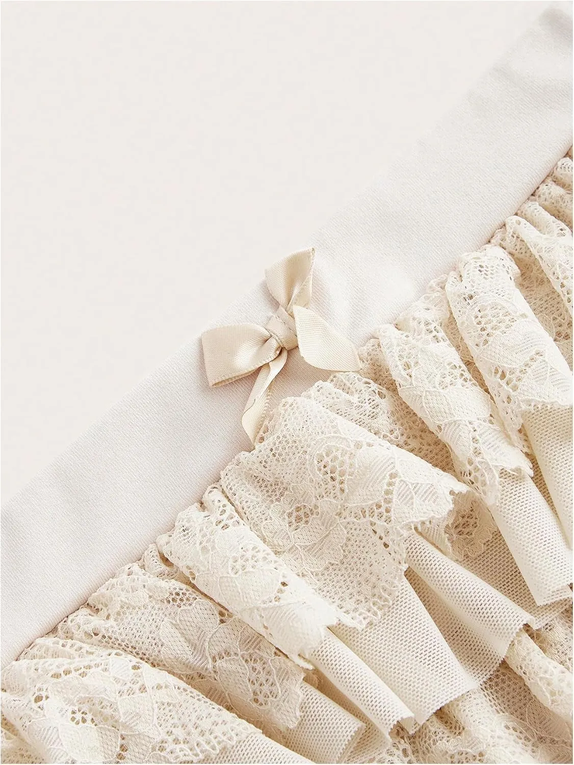 Women's Y2k Ruffle Shorts Lace Lolita Bloomers Elastic Waist Bow Front Shorts Micro Boyshorts