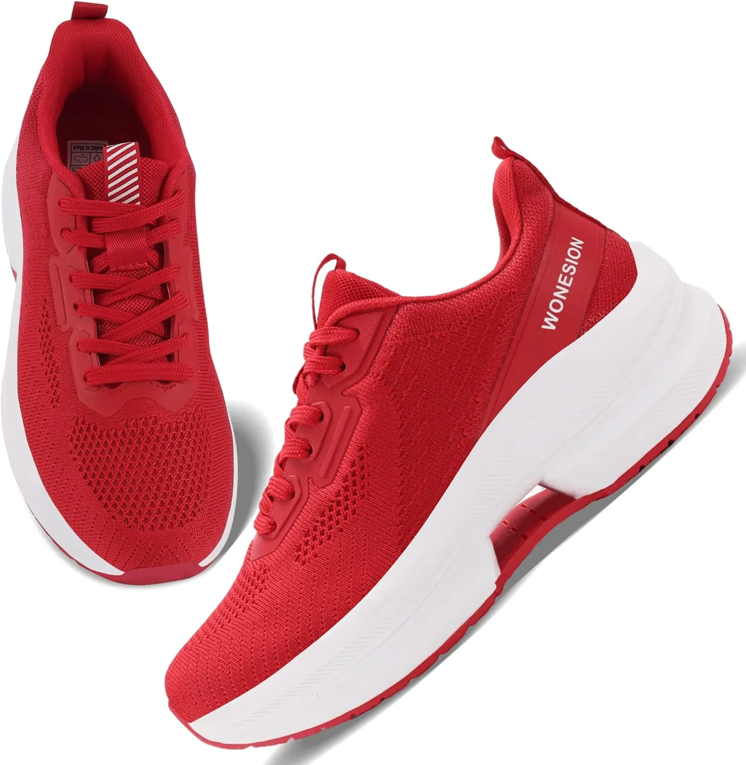 WONESION Women's Non Slip Walking Running Shoes Lightweight Athletic Tennis Sport Fashion Sneakers for Gym Work Nursing