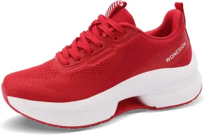 WONESION Women's Non Slip Walking Running Shoes Lightweight Athletic Tennis Sport Fashion Sneakers for Gym Work Nursing