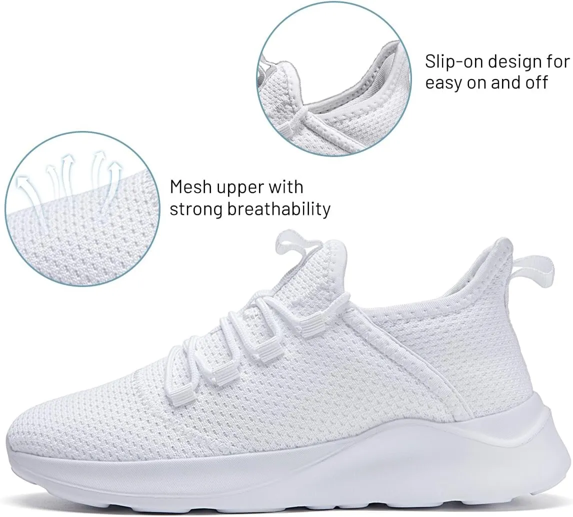 WYGRQBN Mens Walking Shoes Lightweight Breathable Slip On Running Shoes Gym Workout Tennis Fashion Sneakers