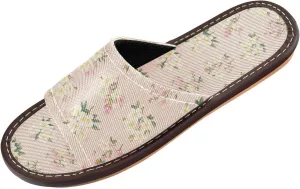 Yuiboo Pink FLOWER and whites Bouquet Mens Bathroom Slippers Reusable Anti-slip Sandals for Beach Home Indoor