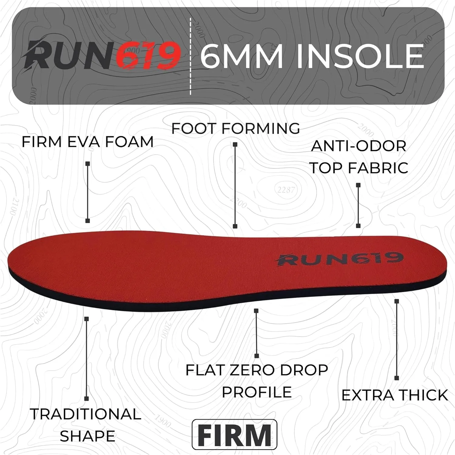 Zero Drop Shoe Insoles, Traditional Shape, Foot Forming, Regular Width - Thick, Firm, Flat Shoe Inserts - Men's 9-10 / Women's 10-11